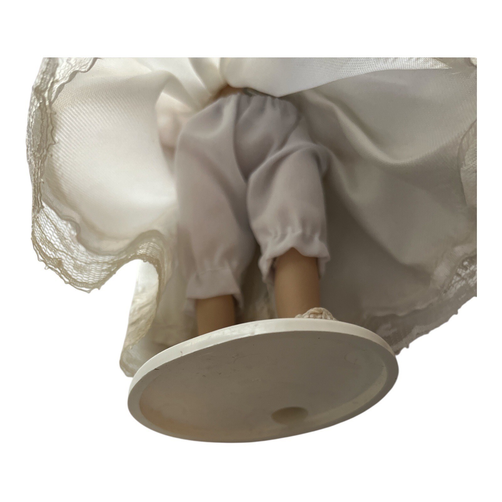 Porcelain First Communion Doll – 7.5" – White Satin Dress, Veil & Cross Necklace Item image 6