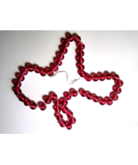 50 Cherry Brand Red Translucent Vintage Round Glass Beads 12 mm Made In ... - £21.58 GBP