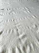 Vintage Faribo Merino Wool Blanket 56x74 Satin Trim All Sides Cream Color - £75.05 GBP