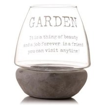 Jardin 20cm Clear glass candle holder outdoor - Garden it&#39;s a thing of b... - $28.78