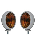 Chrome Vintage Amber 5&quot; Fog Light Housing &amp; Halogen H3 Bulb Glass Lens 6... - $1,646.58 MXN