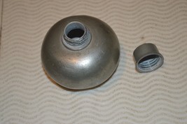 Rare Small Round Antique Pewter Bottle with Lid - $100.00