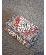 Handcrafted Middle Eastern oriental silk tapestry leather trifold purse ... - £4.93 GBP