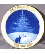HUTSCHENREUTHER Christmas Weihnachten Plate 1931 - $140.00