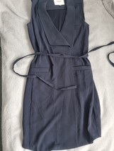 lk bennett Sabrina dress knee size 10 smart Work Flattering Dark Blue - $50.07