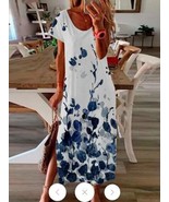 *Printed Scoop Neckline Ombre/tie-Dye Short Sleeve Casual Holiday Dress ... - $18.58 CAD