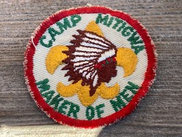 Vtg Bsa Boy Scouts Of America Camp Mitigwa Embroidered Patch Maker Of Men - £7.87 GBP