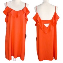 Felicity &amp; Coco Isabella Ruffle Trim Dress XL Slipdress Fire Coral New - $29.00