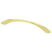 P84612-PB Polished Brass 5&quot; Tapered Bow Cabinet Drawer Knob Pull - £7.86 GBP