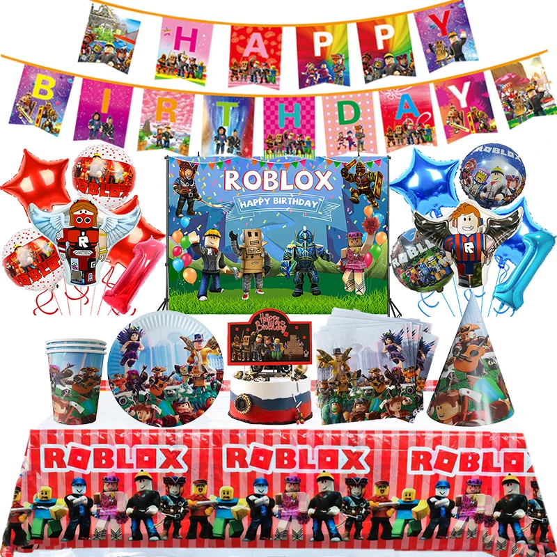 Roblox Birthday Party Decorations Supplie Roblox Game Celebration Party Balloo - £11.71 GBP