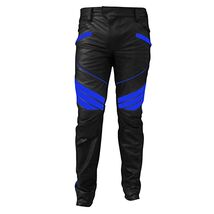Blue And Black Leather Pants Men's - $145.00