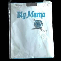 Vtg Big Mama French Grey Pantyhose Ultra Sheer Reinforced Toe Large 165-... - $10.99