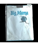 Vtg Big Mama French Grey Pantyhose Ultra Sheer Reinforced Toe Large 165-... - £8.80 GBP