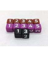 (12) Brown Blue Black Number Dice 1-5 12MM - €16,91 EUR