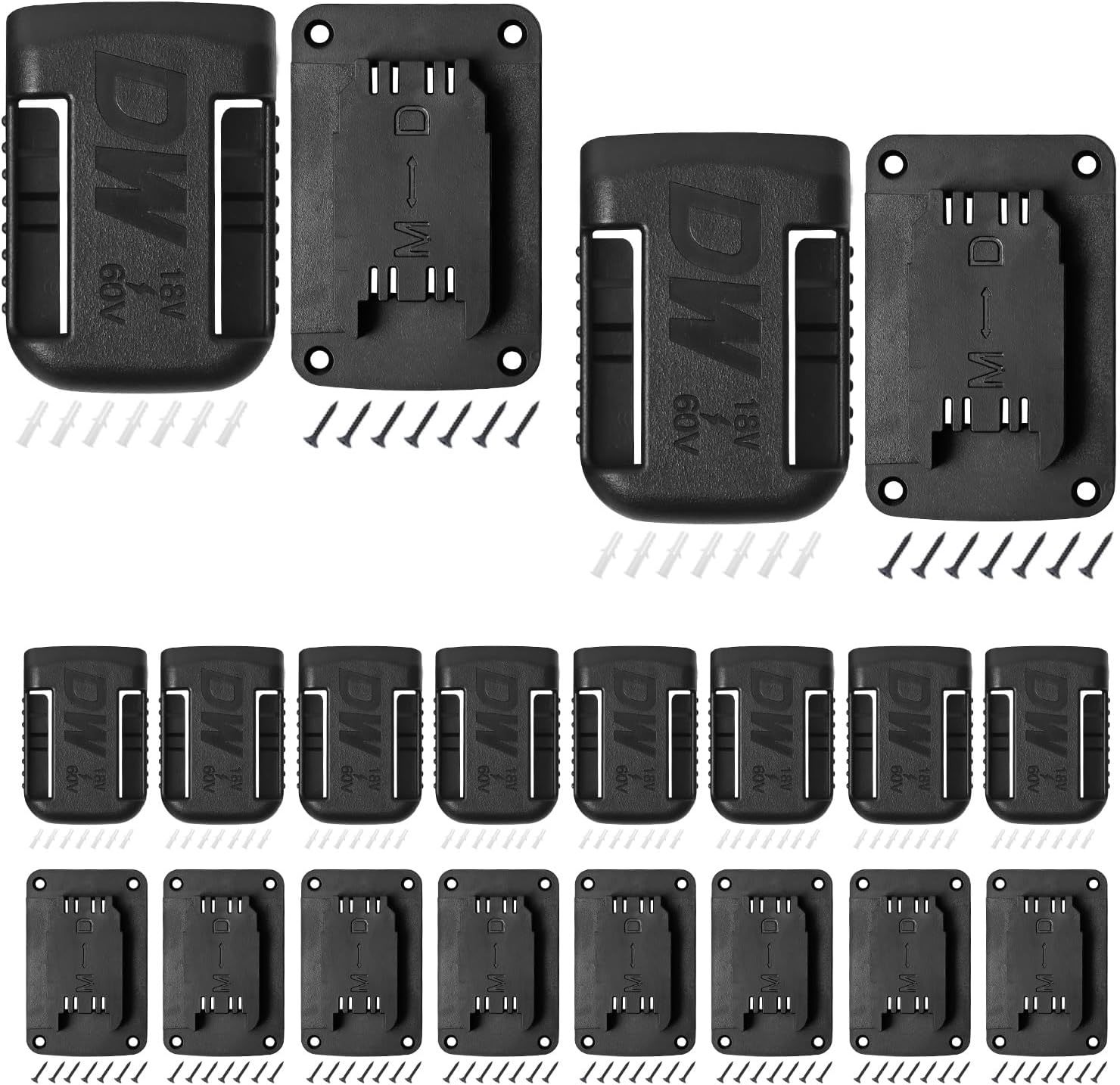 20Pas Tool Holders And Battery Holder For Dewalt 20V Wall Mount Hanger, ... - $33.52