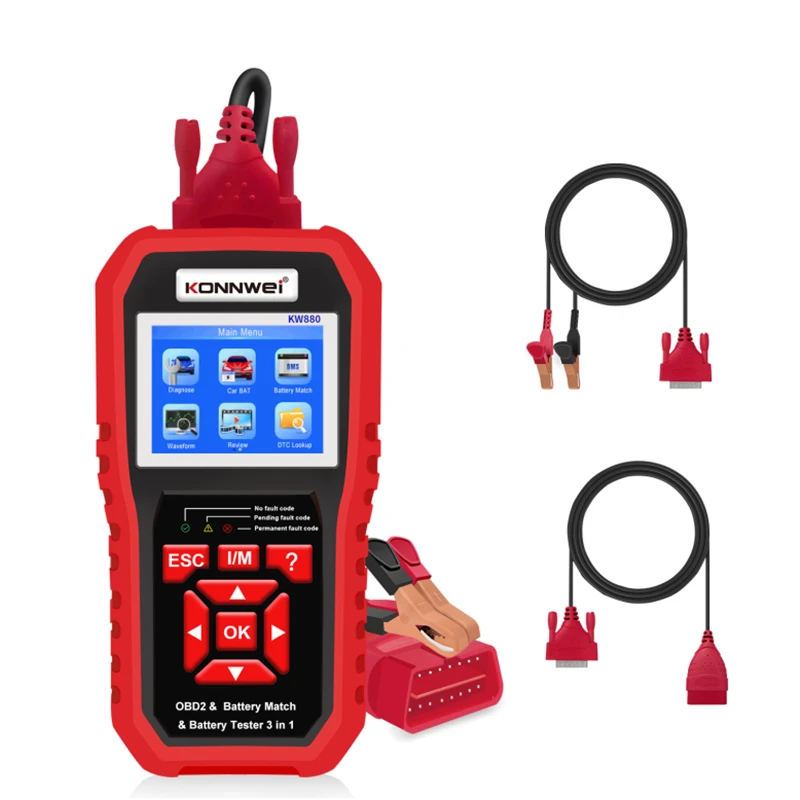 KONNWEI KW880 Car OBDII Diagnostic Tools 6V-12V Battery Tester Car Battery Match - £123.48 GBP