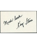 KAY STARR SIGNED 3X5 INDEX CARD POP SINGER WHEEL OF FORTUNE ROCK AND ROL... - £21.56 GBP