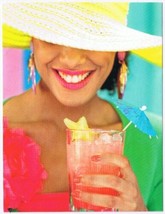 Postcard Margriet Daisy Netherlands Young Lady Big Hat Summer Drink - $2.80