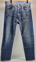 D) Levi&#39;s Men 501 &#39;93 Dark Wash Straight Leg Blue Denim Jeans 32x32 Butt... - $29.69
