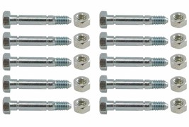 Set of 10 Shear Pins &amp; Nuts for Ariens: 510015, 51001500 Snapper 1-3865, 709155 - £7.37 GBP