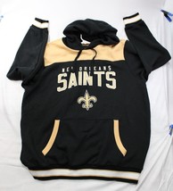 New Orleans Saints NFL Hoodie XXL Black &amp; Gold Fleece Pullover - £26.01 GBP