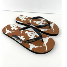 University of Texas Longhorns Brown Black Flip Flops Sandals Sz XL Beachwear 11  - £13.62 GBP