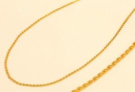 22k gold cable necklace / chain handmade from Thailand 20&quot; - £686.13 GBP