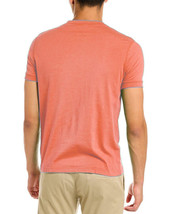 Brooks Brothers Mens Short Sleeve Cotton Button Henley Tee T-Shirt Salmo... - $25.88