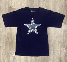 Dallas Cowboys Men&#39;s Size Small History Stats Blue T-Shirt 2 Sided Graphic EUC - £11.87 GBP