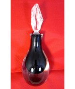 Perfume Bottle Lead Crystal Handcrafted Oneida Black Onyx  7&quot; tall  Stun... - £25.25 GBP