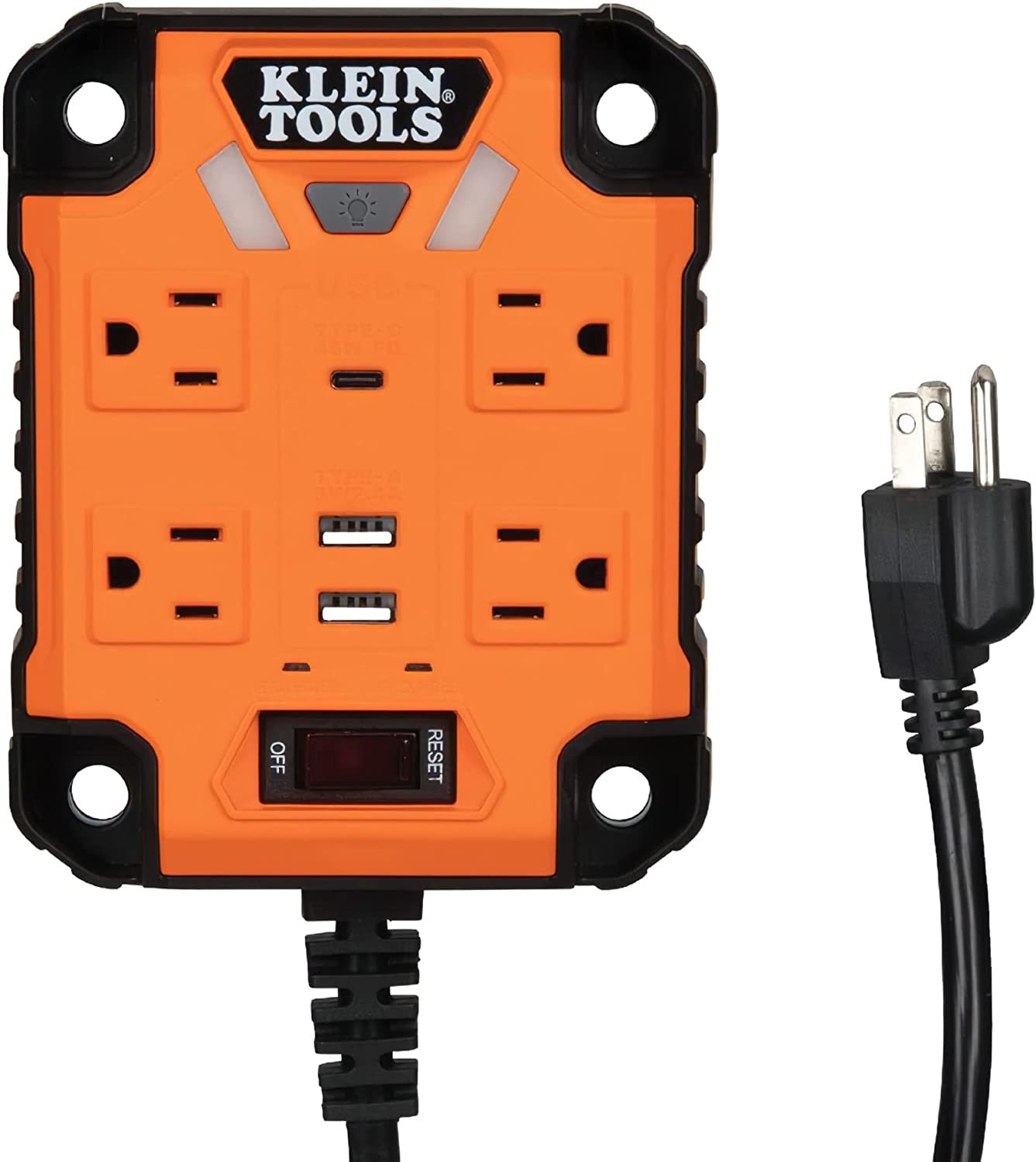 Primary image for The Klein Tools 29601 Magnetic Power Strip Features A Surge Protector, Four