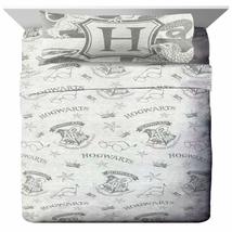 AL 3 Piece Kids Grey Harry Potter Sheet Set Twin, Navy Hogwarts Bedding ... - $45.38