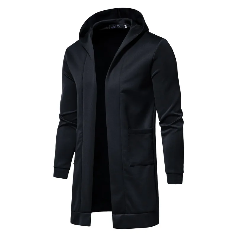 New Casual Grey White Black Trench Coat Men Jacket Outwear Spring Autumn Slim Fi - £99.82 GBP