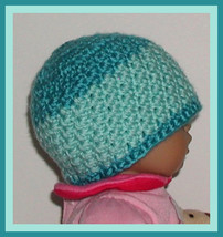Preemie Boys Hat Robin&#39;s Egg Blue And Turquoise Extra Small Baby Boy Beanie - £5.39 GBP