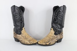 Vintage 90s Acme Mens Size 8.5 EW Python Snakeskin Leather Cowboy Boots ... - $133.60