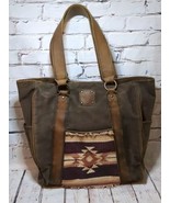 STS Ranchwear Sioux Falls leather canvas carry all tote with concealed c... - $60.78