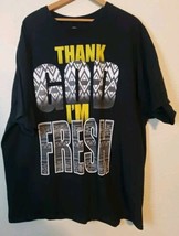 3XL Black THANK GOD I&#39;M FRESH t-shirt - funny Religious Streetwear    - $11.26