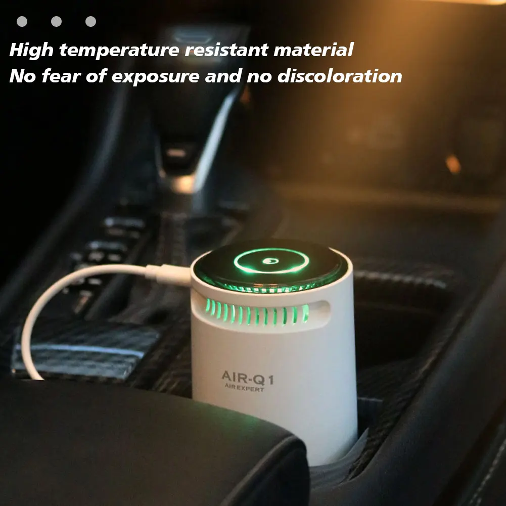 Portable Air Purifier for Home Car Negative Ion Air Cleaner For Smoke Pollen USB - £26.24 GBP