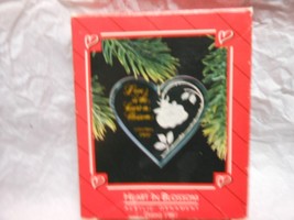 Hallmark Keepsake &quot;Love Is The Heart in Blossom&quot; 1987 Acrylic Ornament USED - $5.64