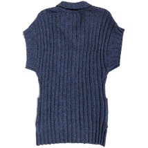 Ruff Hewn Cardigan Sweater Women Small Blue Gray Cable Wool Blend Long Button - £14.11 GBP