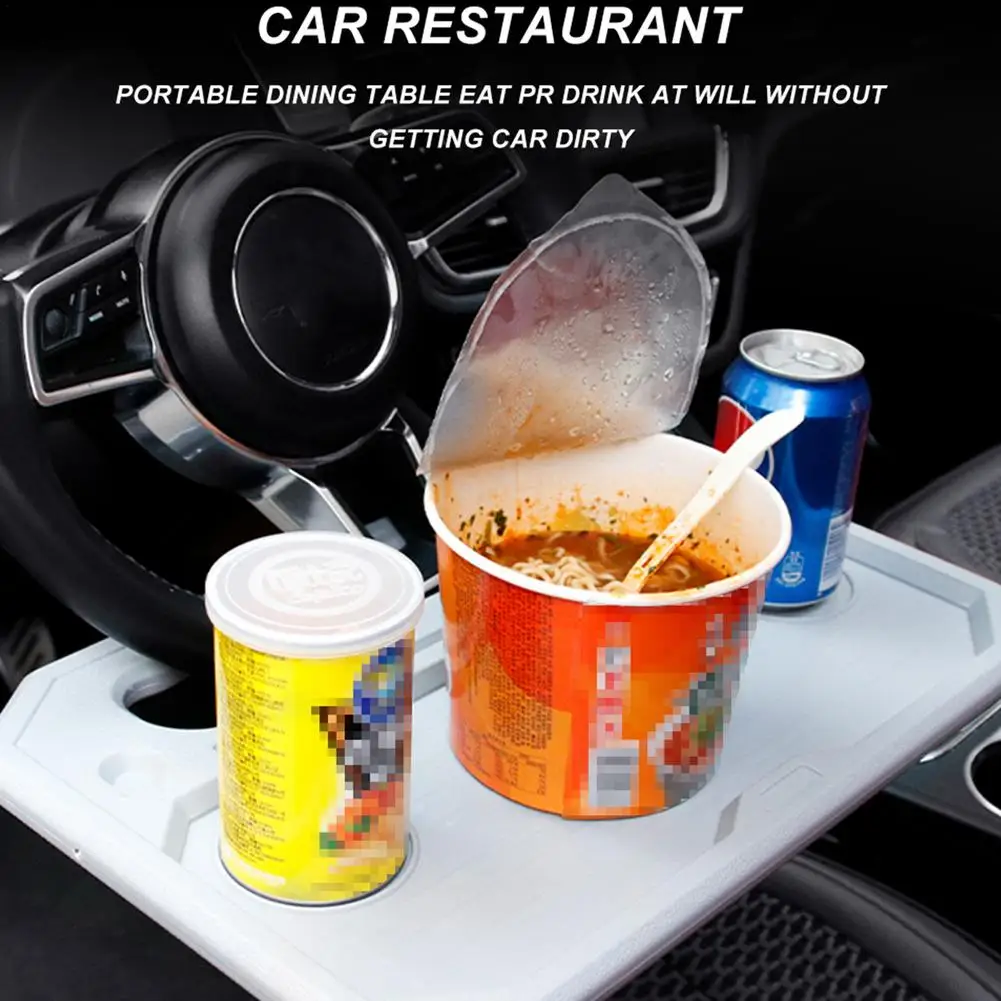 Universal Car Tray for Dining, Auto Steering Wheel Desk for Laptop Tablet Note - £24.38 GBP