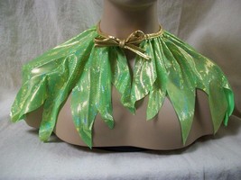 Green Pixie Cape Costume Capelet Fairy Collar Tinker Bell Renaissance Fo... - $257.29 MXN