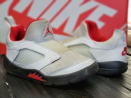 2020 Jordan 5 Retro Little Flex White/Fire Red Shoes CK1227 100 Toddler ... - £33.11 GBP