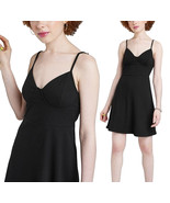 Wild Fable Women&#39;s Knee Length Knitted Ribbed Stretch Black Skater Dress... - $13.85