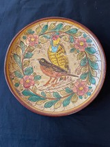 Antique DERUTA Mediterranean Pottery Floral / bird 12.5 Decorative Wall ... - £123.10 GBP