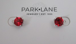 PARK LANE high polished silver finish CHERRY Red Impression Earrings pair set - £27.69 GBP