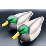 Two Vintage 2012 Hard Core Whaletail Promo Mallard Drake Plastic Duck De... - $18.69