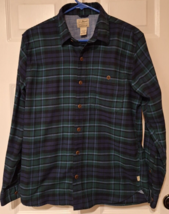 LL Bean Men&#39;s Traditional Fit Flannel Button Shirt Blue/Green Plaid  Small - $23.28