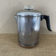 Revere Ware 1801 Copper Bottom Vintage Stove Top Percolator Coffee Pot - £38.36 GBP