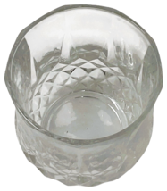 Vintage Heavy Diamond Point Clear Whiskey Glass Drinking Tumbler - 3.5" image 4